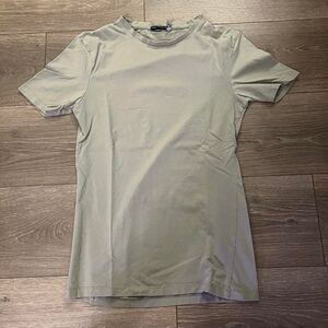 green asos muscle fit tshirt